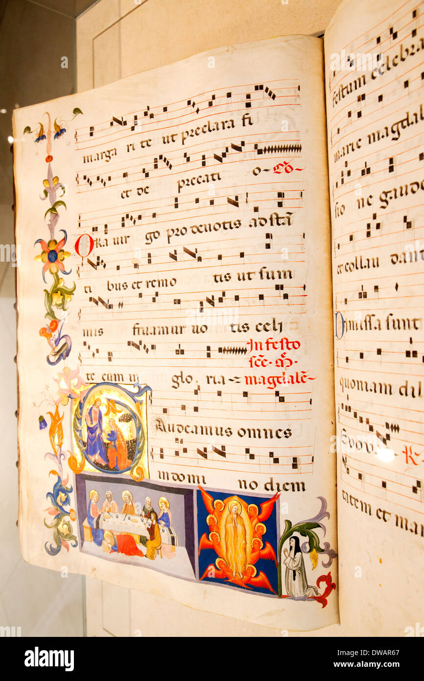 Historische Chorbuch Stockfoto