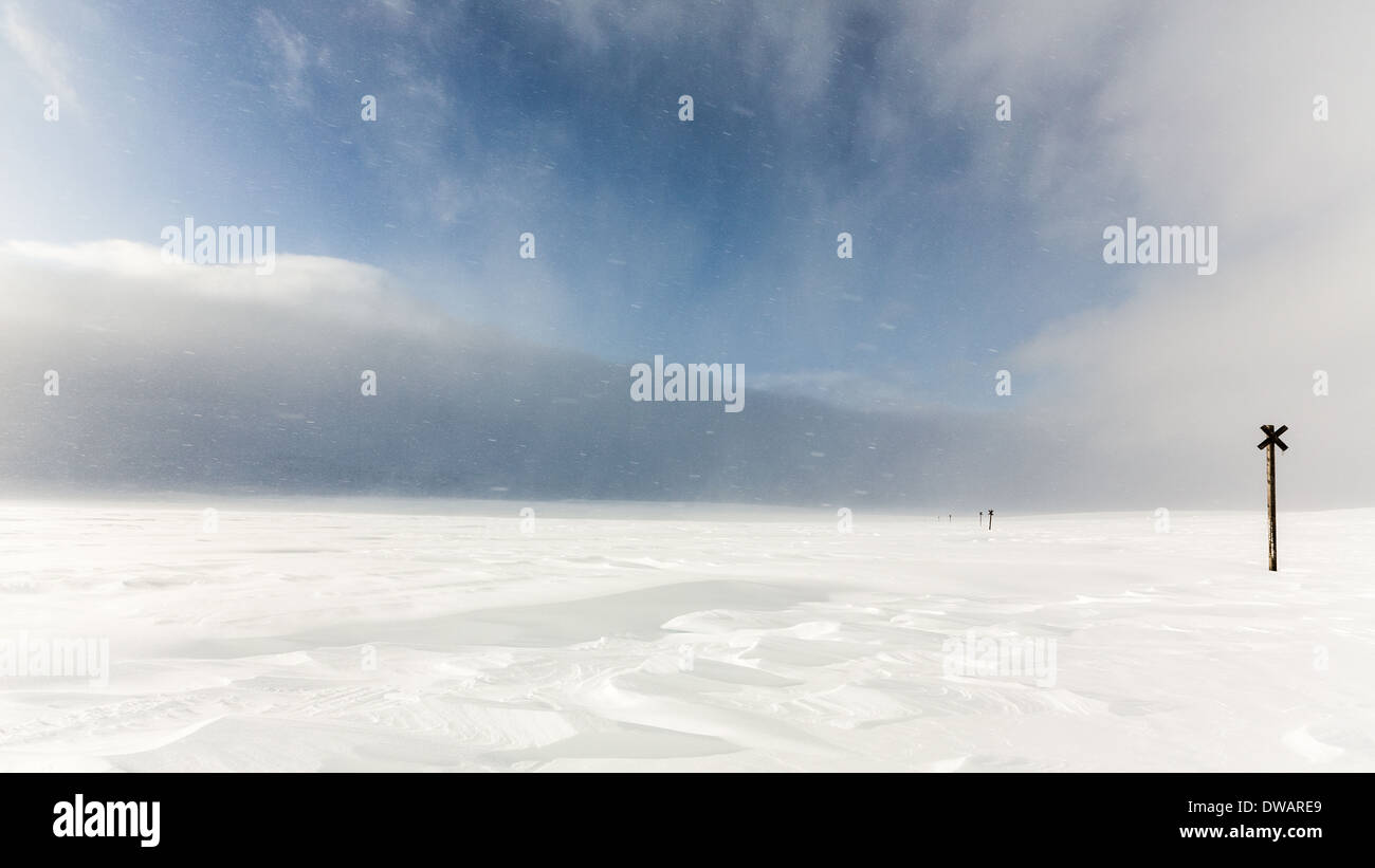 Eine kleine Pause zwischen zwei Sturmfronten in Lappland, Finnland, EU Stockfoto
