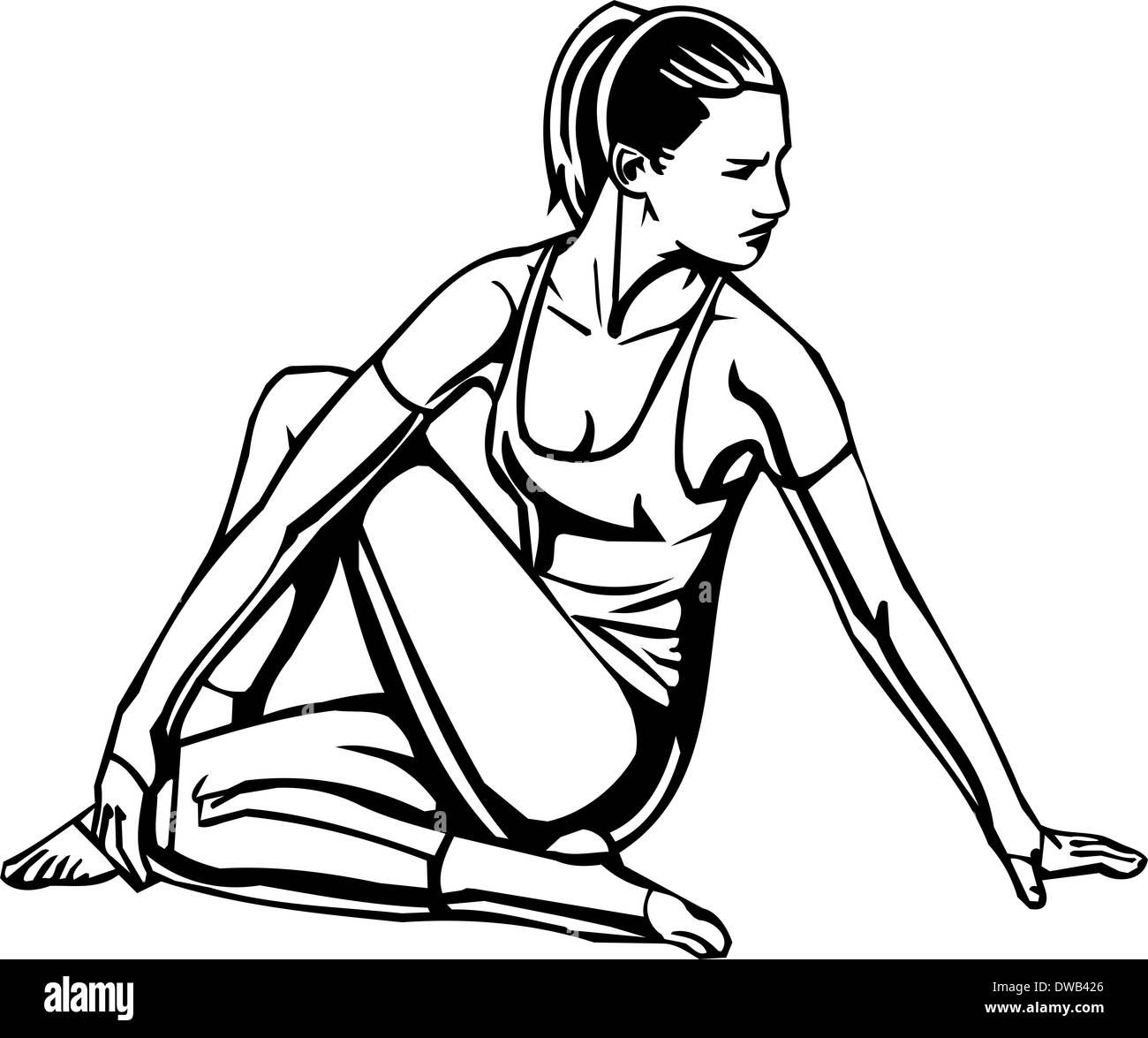 Women's Fitness - Illustration. Stockfoto