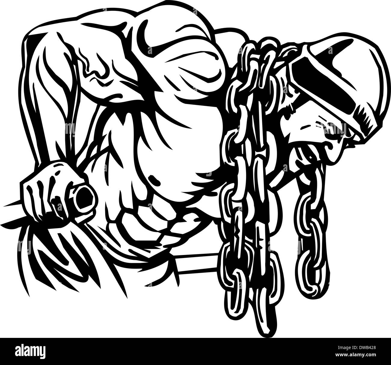 Bodybuilding und Powerlifting - Abbildung. Stockfoto