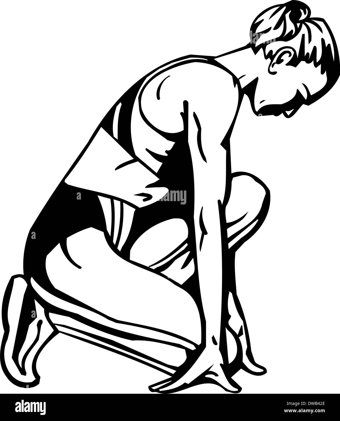 Women's Fitness - Illustration. Stockfoto