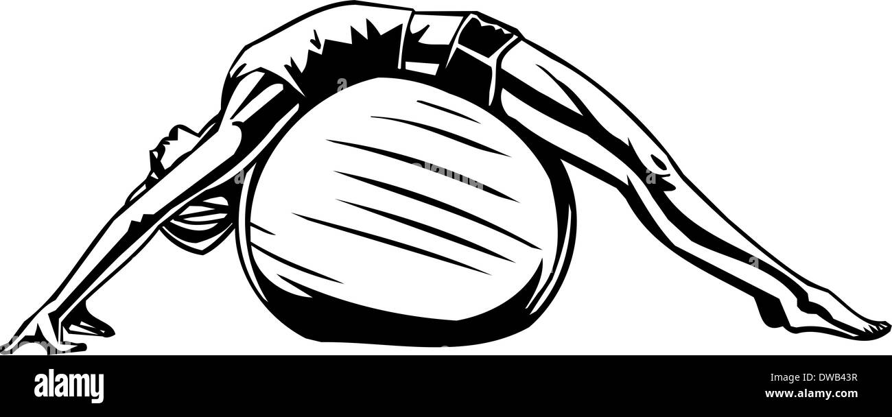 Women's Fitness - Illustration. Stockfoto