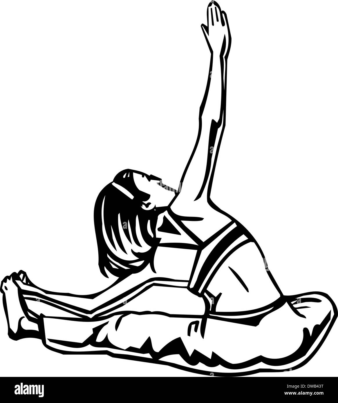 Women's Fitness - Illustration. Stockfoto