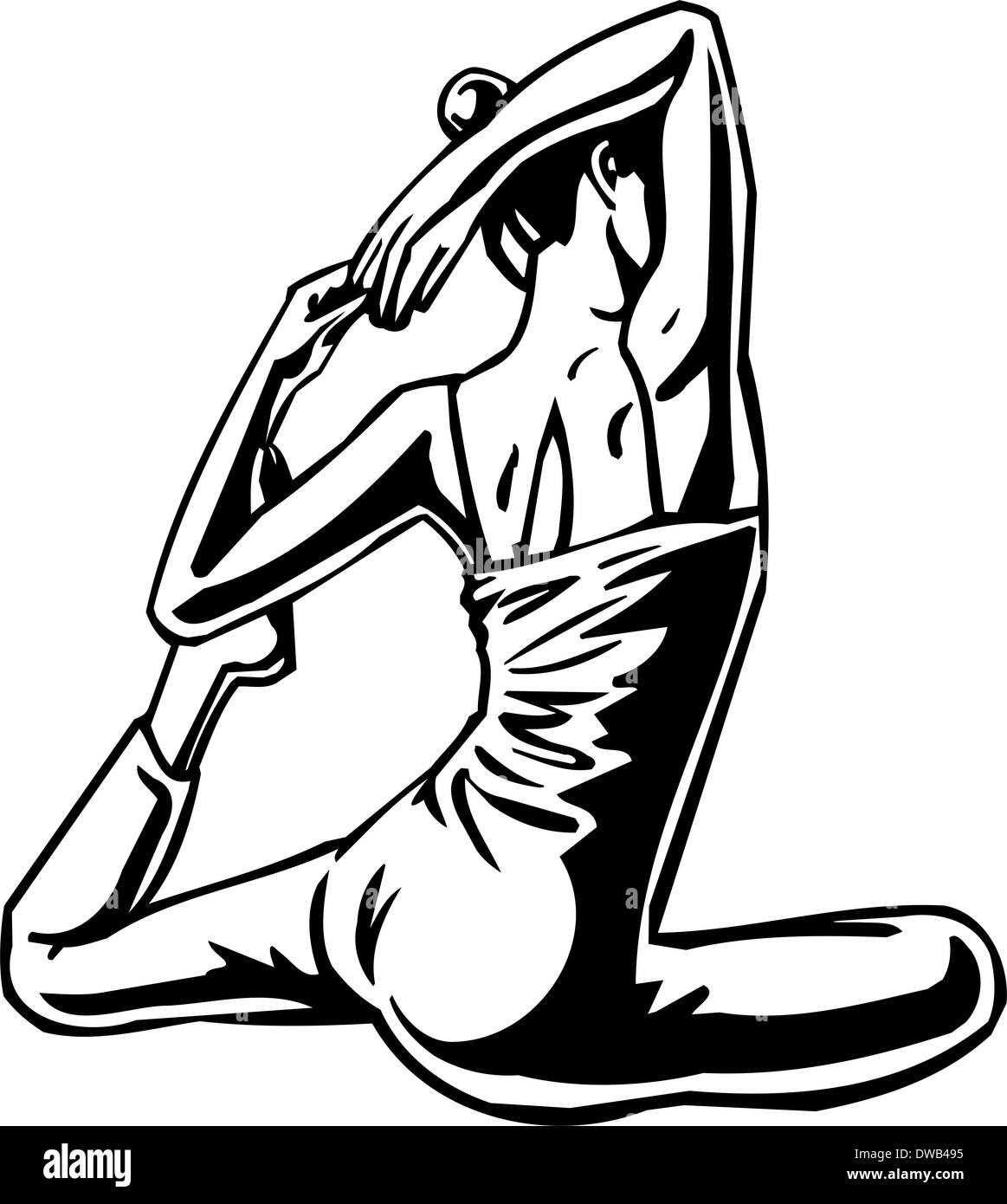 Women's Fitness - Illustration. Stockfoto