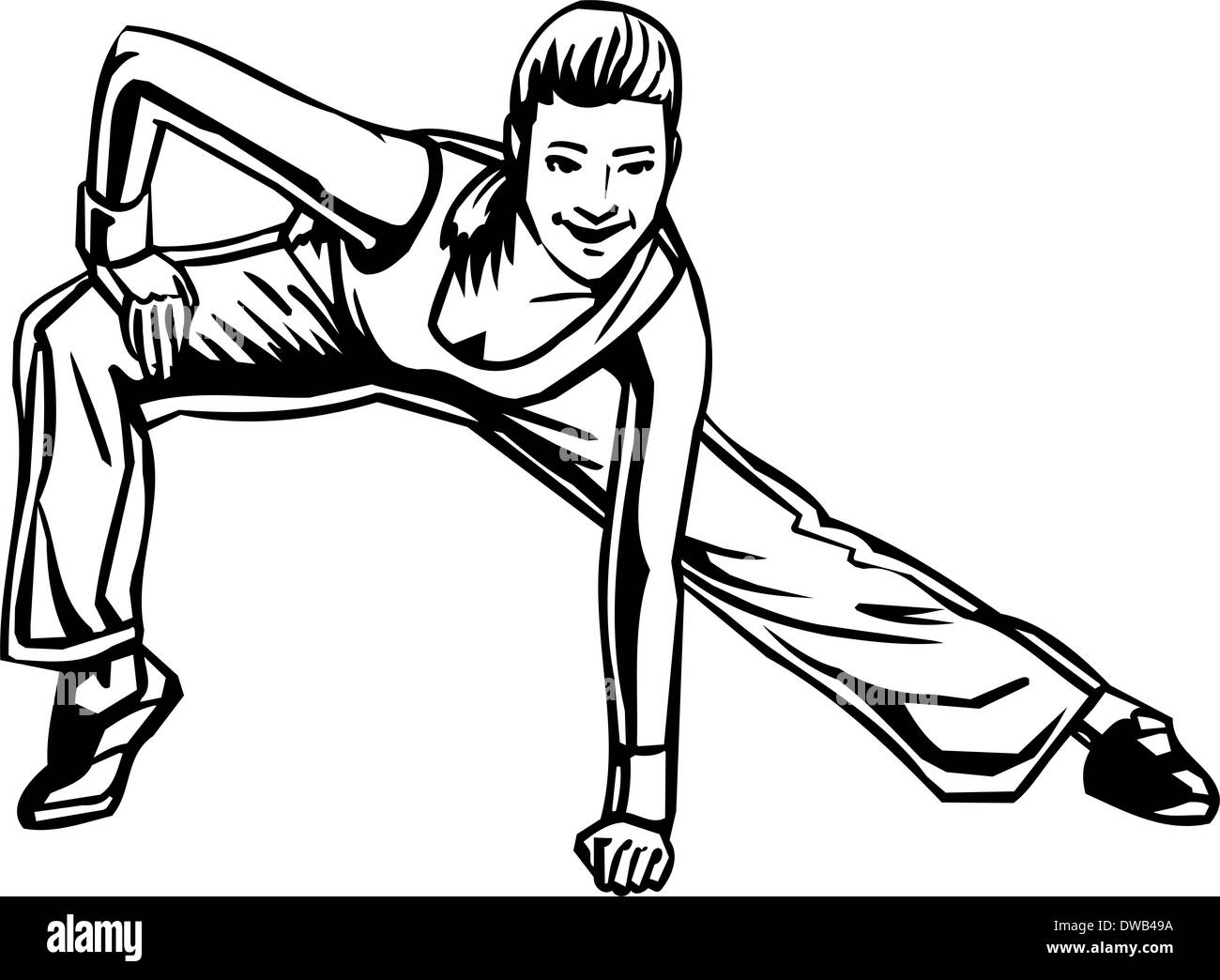 Women's Fitness - Illustration. Stockfoto