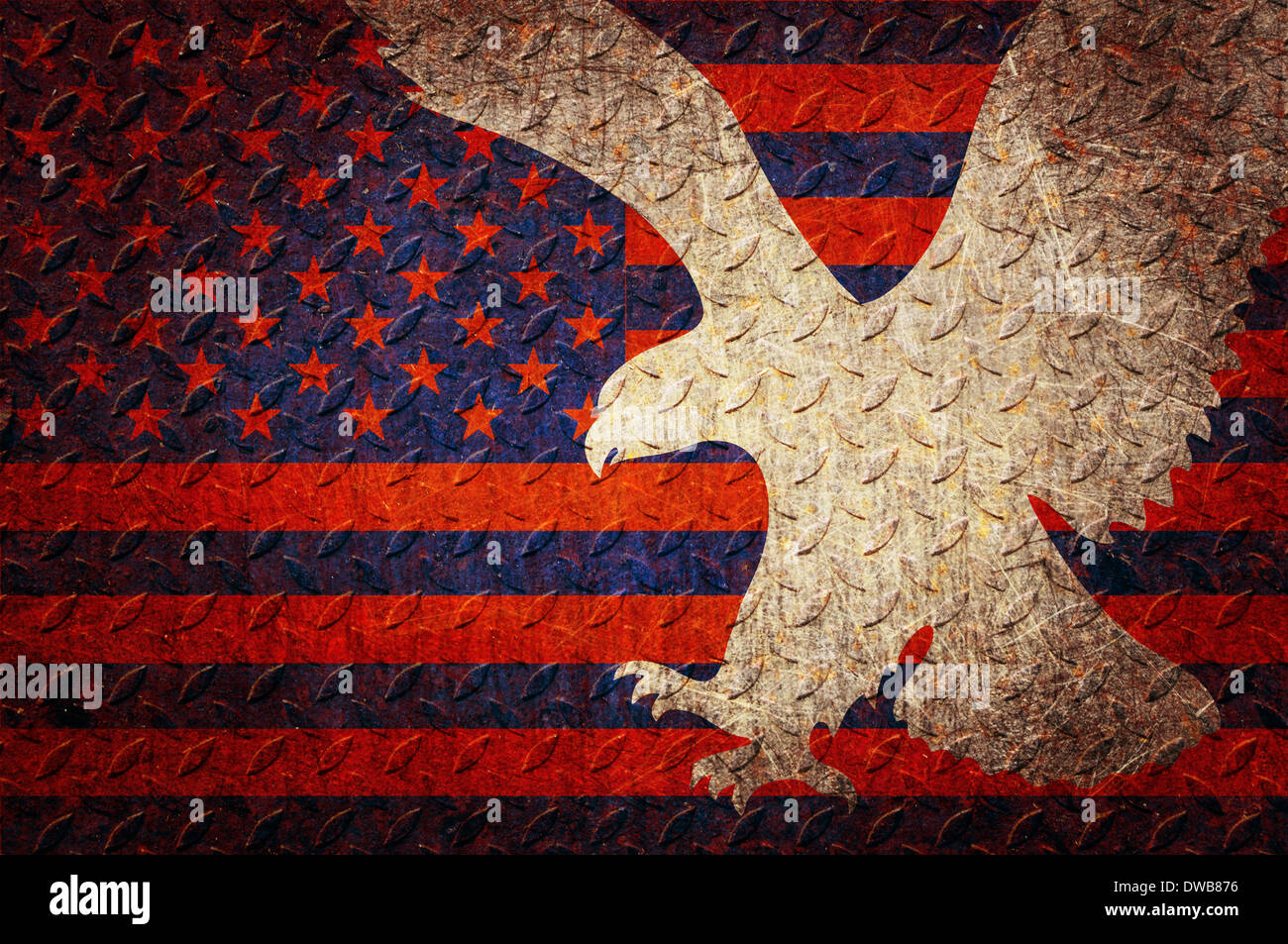 Grunge texturiert für USA Unabhängigkeitstag der USA-Flagge Stockfoto