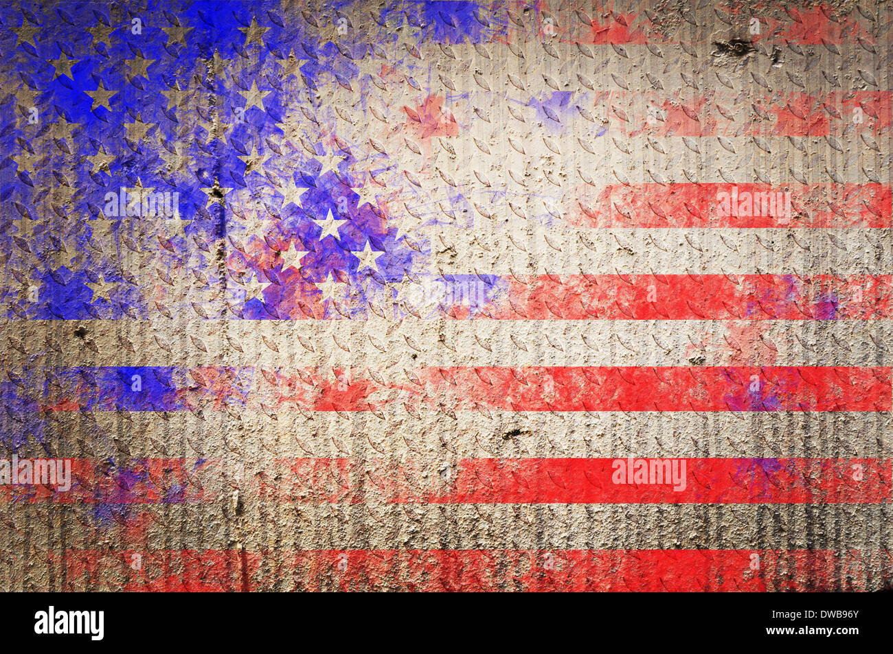 Grunge texturiert für USA Unabhängigkeitstag der USA-Flagge Stockfoto