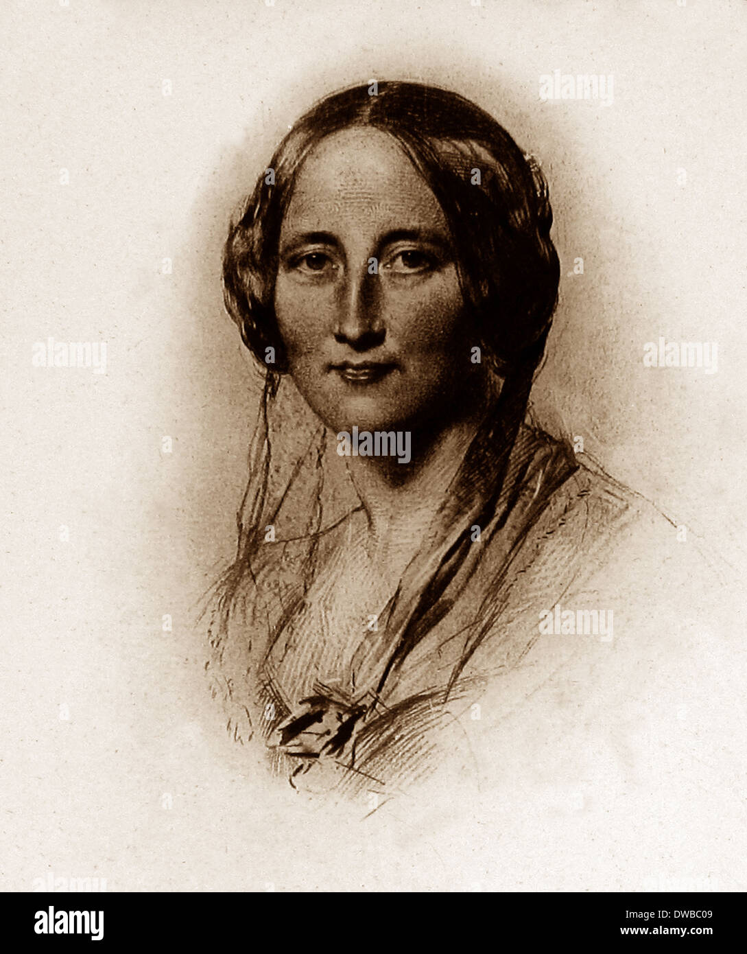 Frau Gaskell 1851 Stockfoto