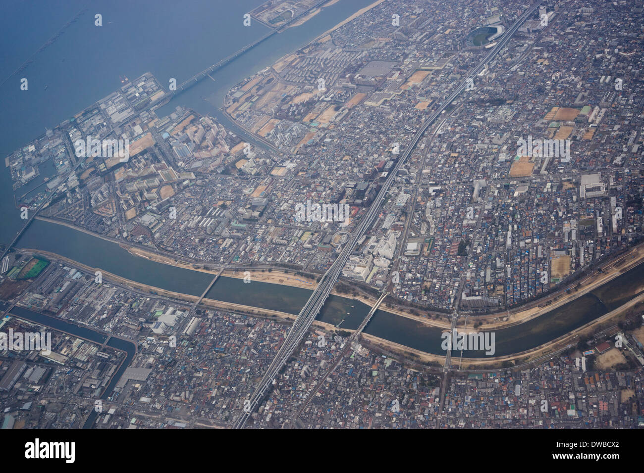 Japan, Osaka, Vogelperspektive Stockfoto