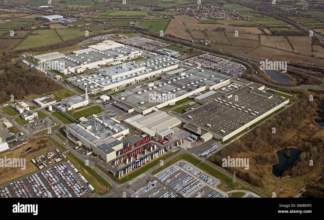 Luftaufnahme des Toyota-Werk in Burnaston in der Nähe von Derby, Toyota ...