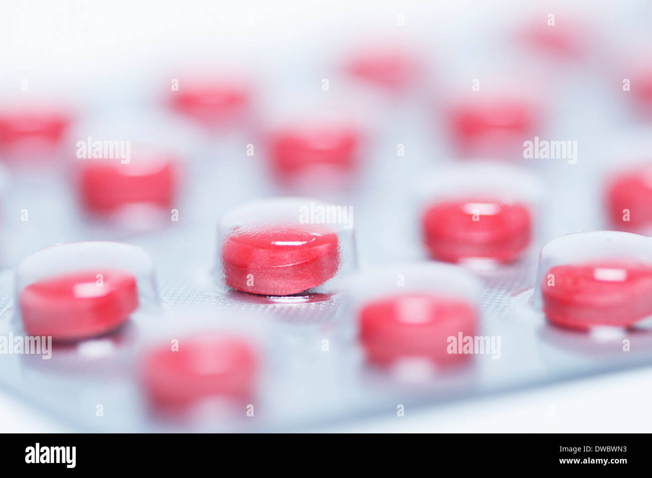 Pseudoephedrin Hydrochlorid Tabletten in Blister pack Stockfoto