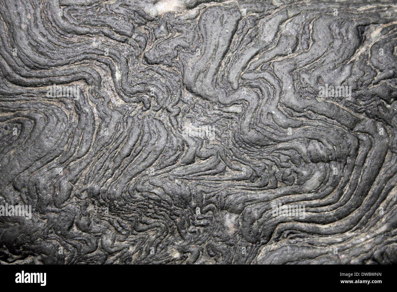 Pahoehoe-lava Flow Pattern Stockfoto