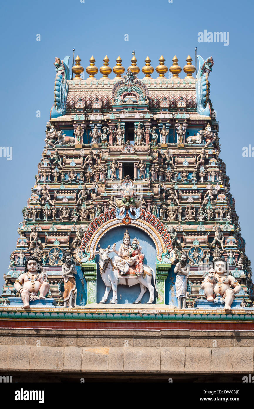 Indien Tamil Nadu Kanchipuram Sri Ekambaranathar Ekambareswarar Tempel Tempel Shiva Hindu 6 6. Jahrhundert Pancha Bhoota exotische Abbildung Abbildungen Stockfoto