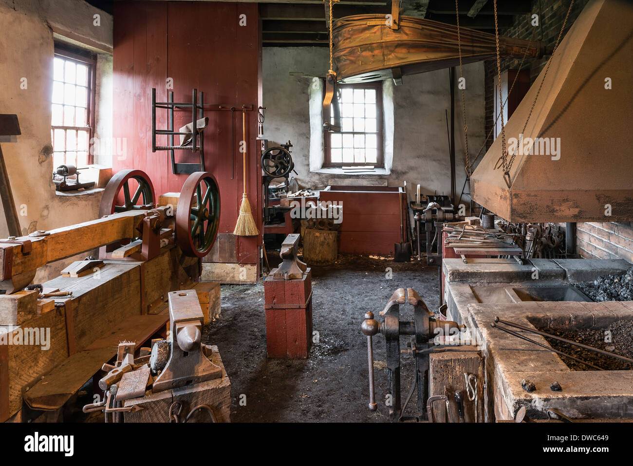 Schmiede, Hancock Shaker Village, Hancock, Massachusetts, USA Stockfoto