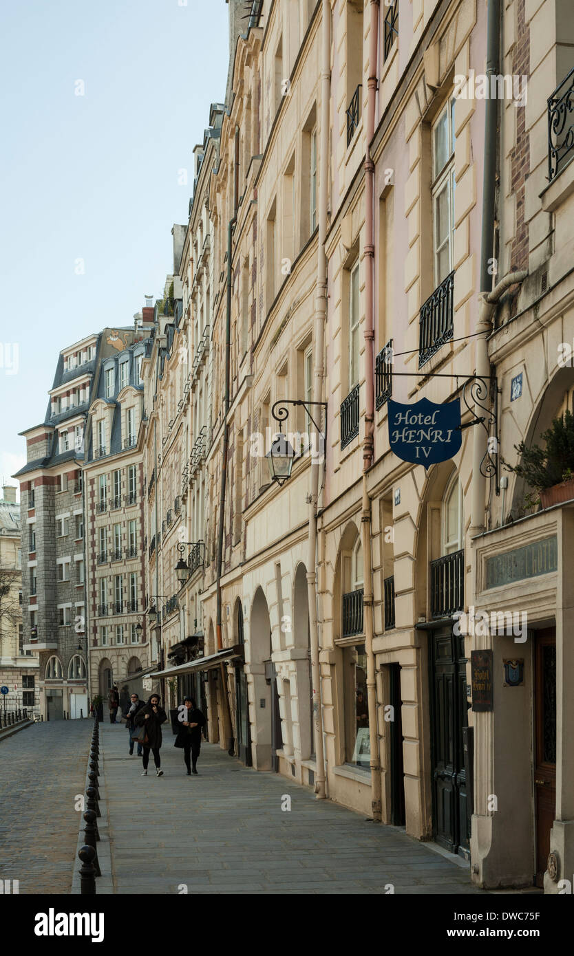 Place Dauphine, Paris, Frankreich. Stockfoto