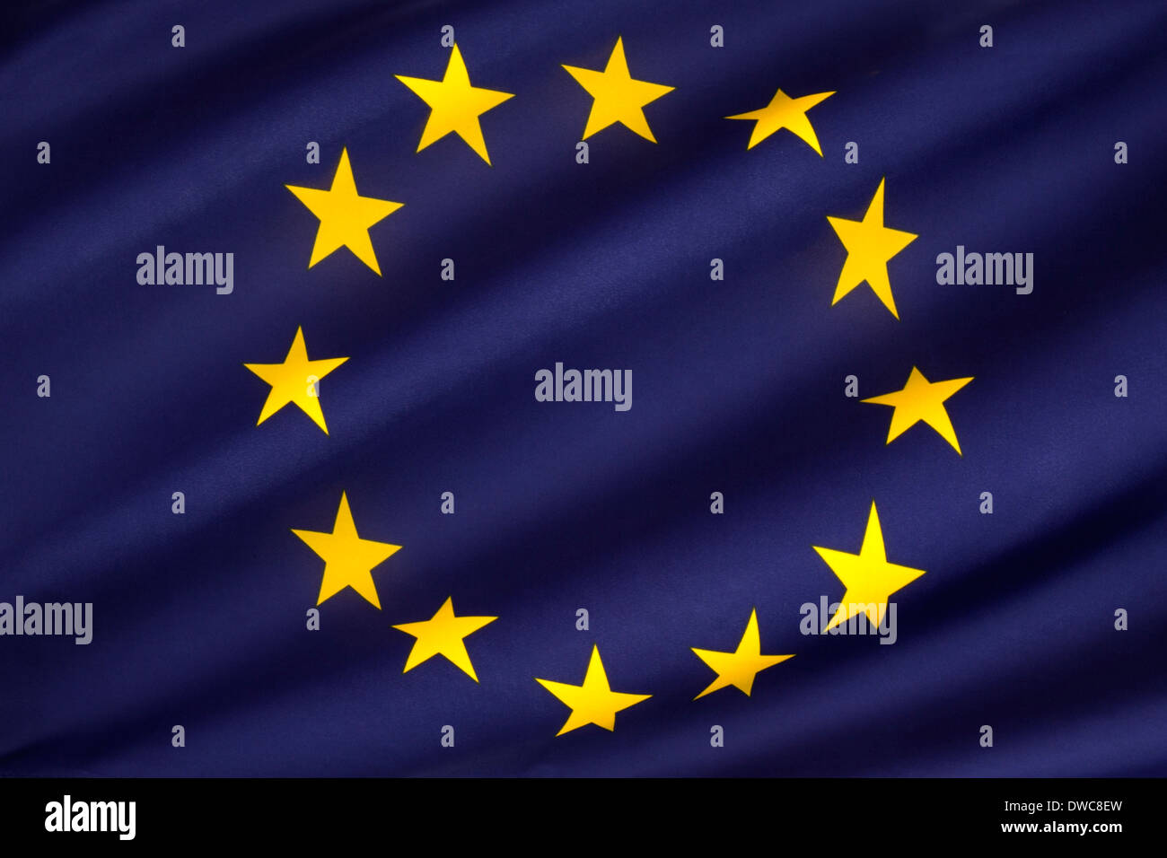 Flagge von Europa - europäische Flagge Stockfoto