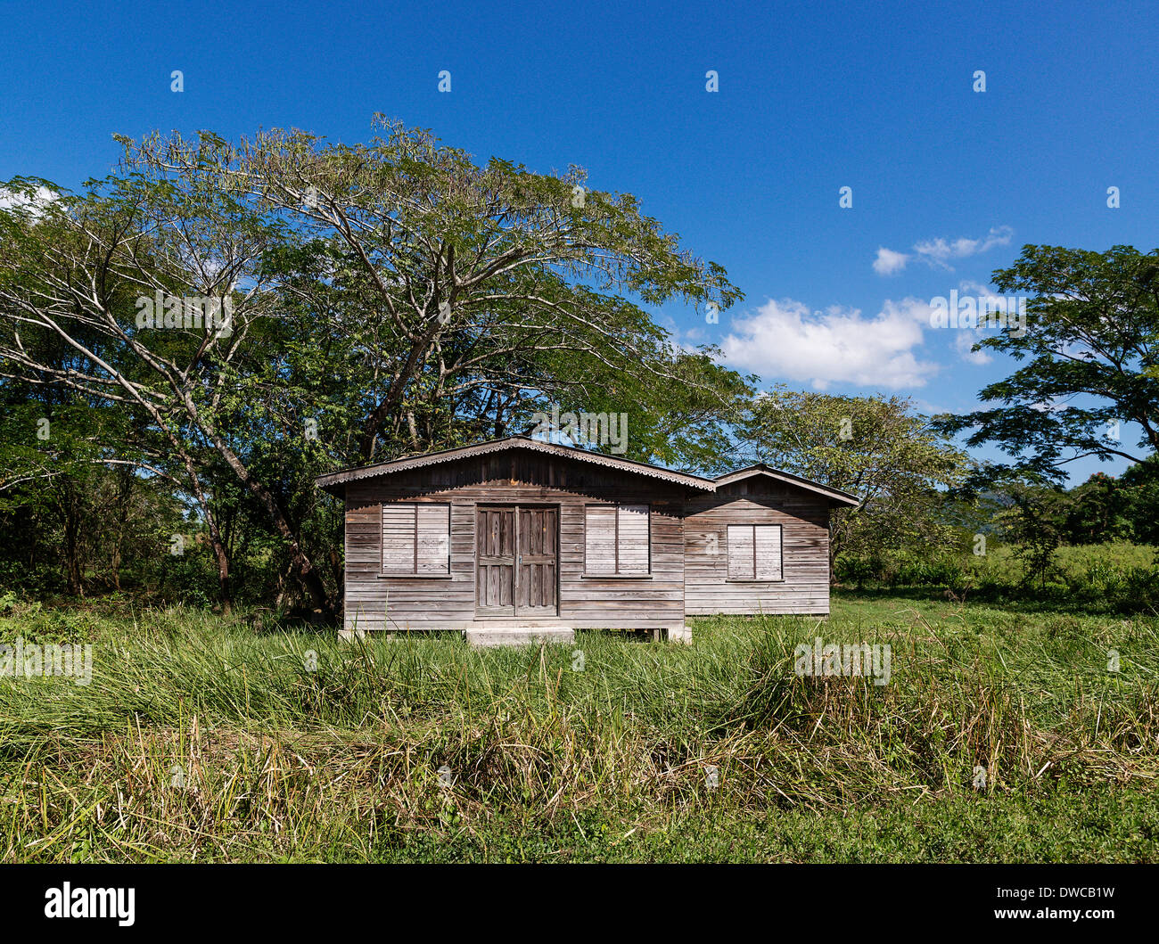 Kleinen ländlichen Hütte in Westmoreland Parish, Jamaika Stockfoto
