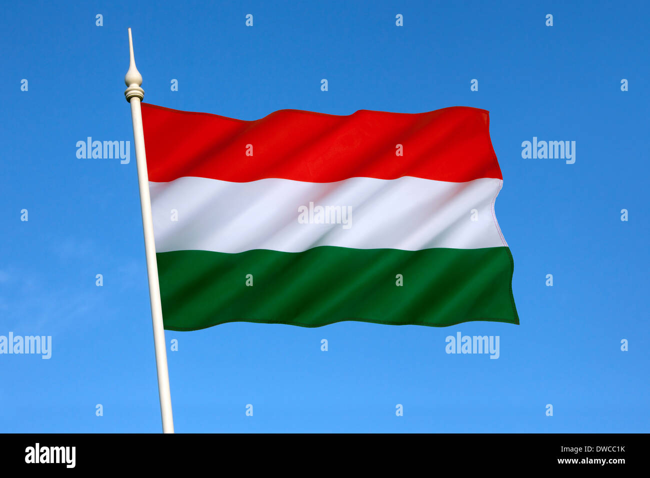 Nationalflagge von Ungarn Stockfoto