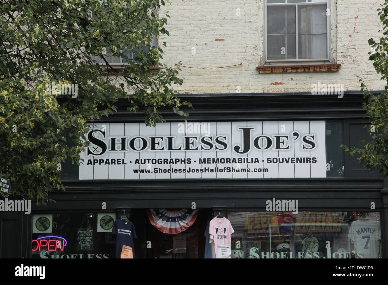 Shoeless Joe Shop in Cooperstown (New York) Stockfoto