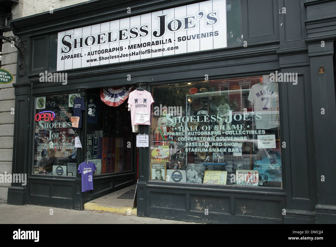 Shoeless Joe Shop in Cooperstown (New York) Stockfoto