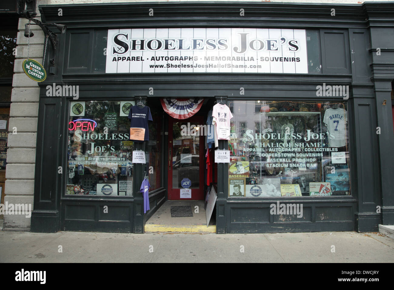 Shoeless Joe Shop in Cooperstown (New York) Stockfoto