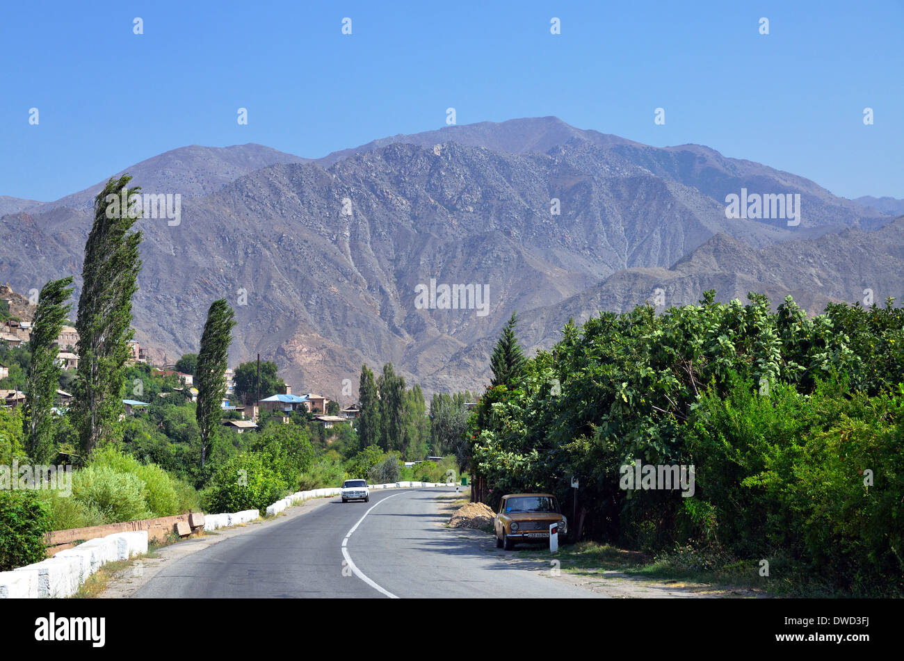 Bergstraße, Armenisch-iranischen Grenze, Meghri, Armenien Stockfoto