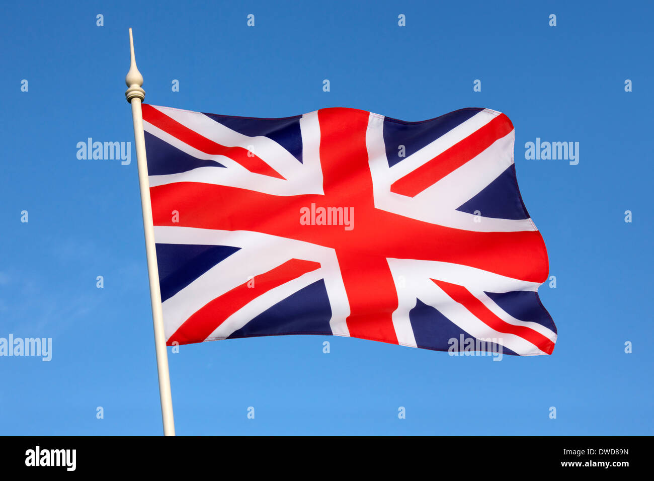 Die Flagge des Vereinigten Königreichs von Großbritannien und Nordirland. (Anschluß-Markierungsfahne) Stockfoto