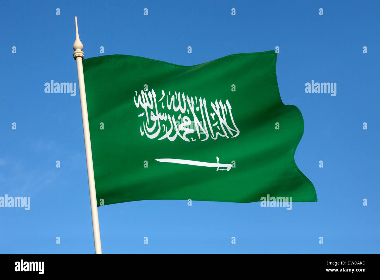 Flagge von Saudi-Arabien Stockfoto