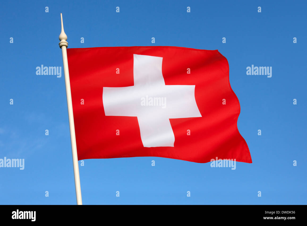 Flagge der Schweiz Stockfoto