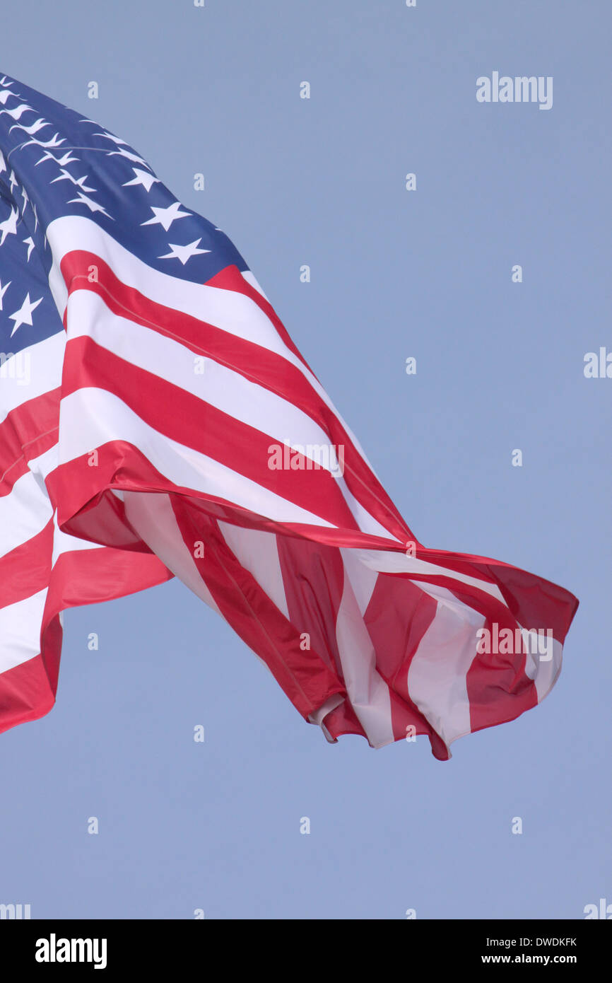 Nahaufnahme der USA Flagge Stockfoto