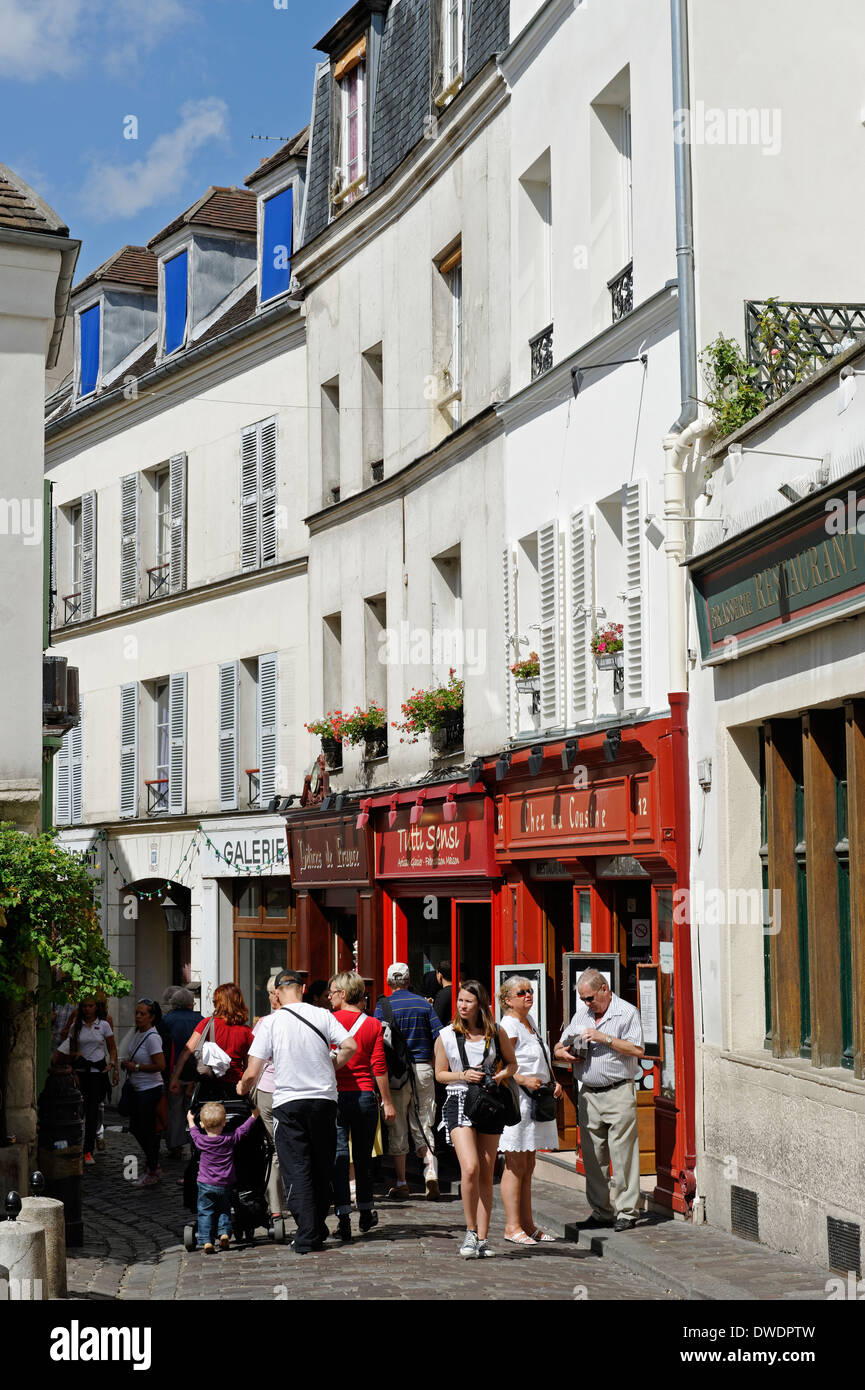 Frankreich, Paris, 18. Arrondissement, Montmartre, Blick auf Rue Norvins Stockfoto