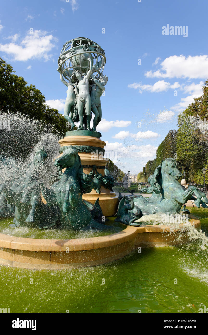 Frankreich, Paris, 6. Arrondissement, Fontaine des Quatre-Parteien-du-Monde Stockfoto