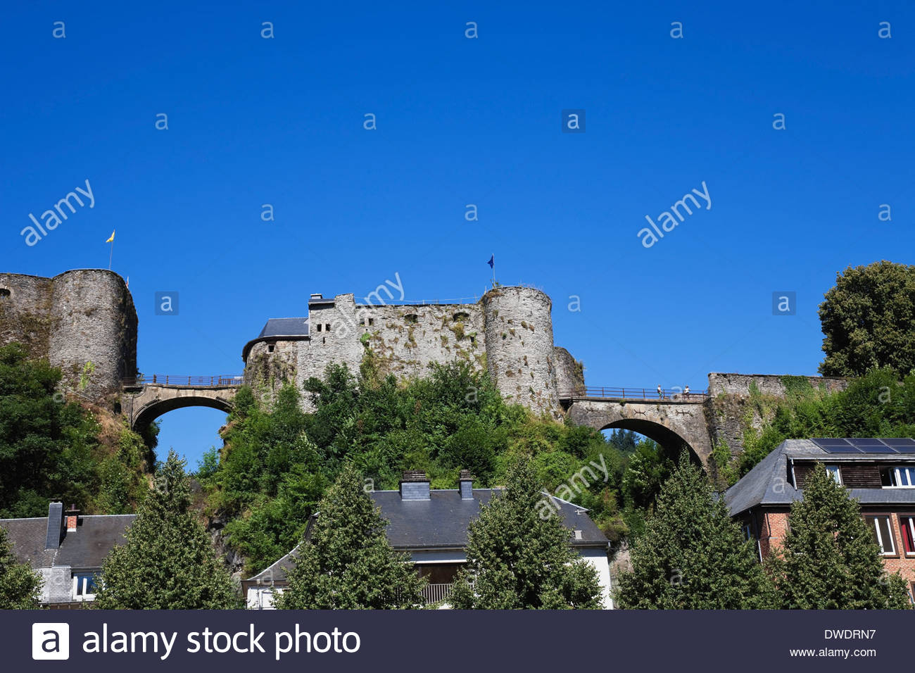 Belgium Ardennes Bouillon Bouillon Castle Stockfotos & Belgium Ardennes Bouillon Bouillon Castle