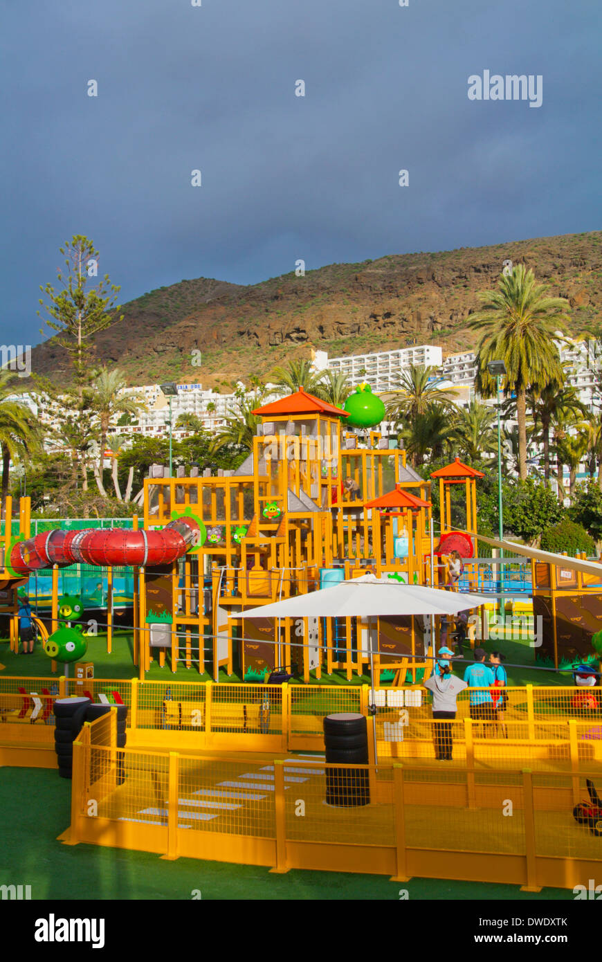 Angry Birds-Themenpark, Puerto Rico, Gran Canaria Insel, Kanaren, Spanien, Europa Stockfoto