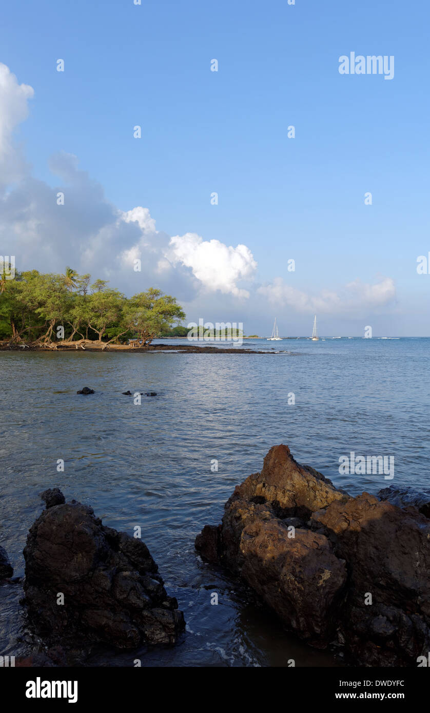 Puako Bay, Kohala Küste, Big Island, Hawaii, USA Stockfoto