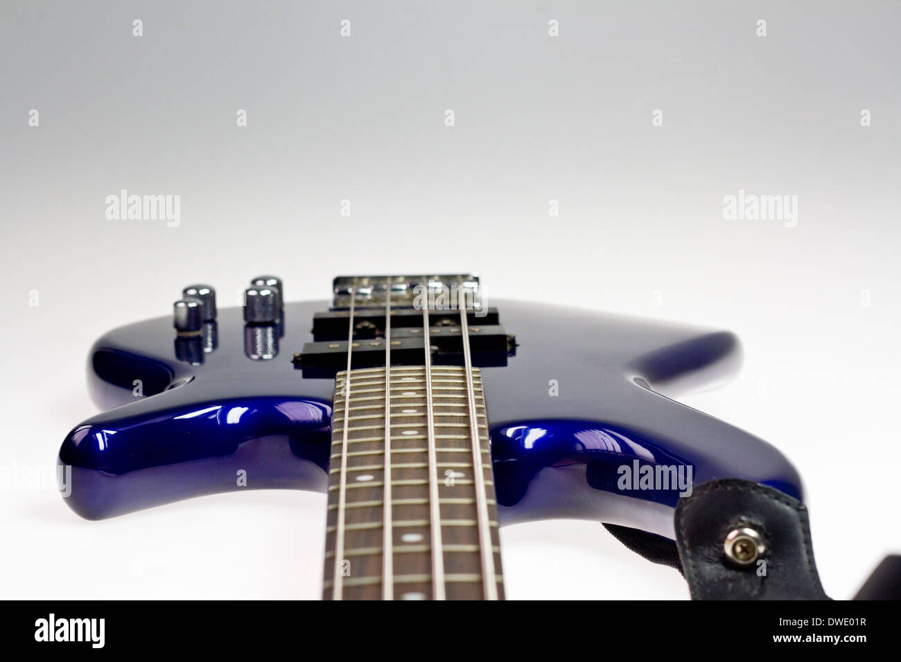 Blue e-Gitarre Stockfoto