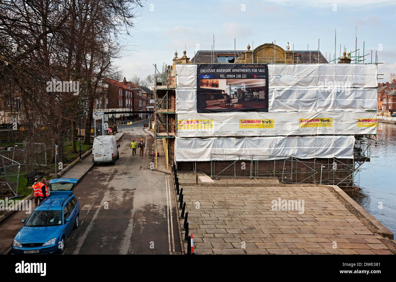 Ehemaliger Lagerumbau auf Wohngebäude Büros Baustelle York North Yorkshire England Großbritannien Großbritannien Großbritannien Großbritannien Großbritannien Großbritannien Großbritannien Großbritannien Großbritannien Großbritannien Großbritannien Großbritannien Großbritannien Stockfoto