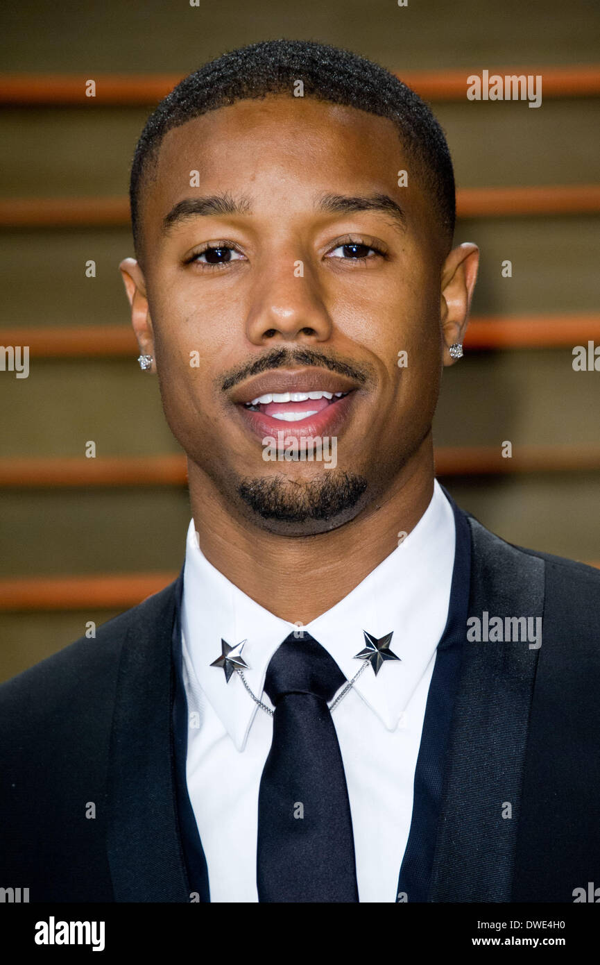 MICHAEL B. JORDAN 2014 VANITY FAIR LOS ANGELES USA 03 März 2014 Stockfoto