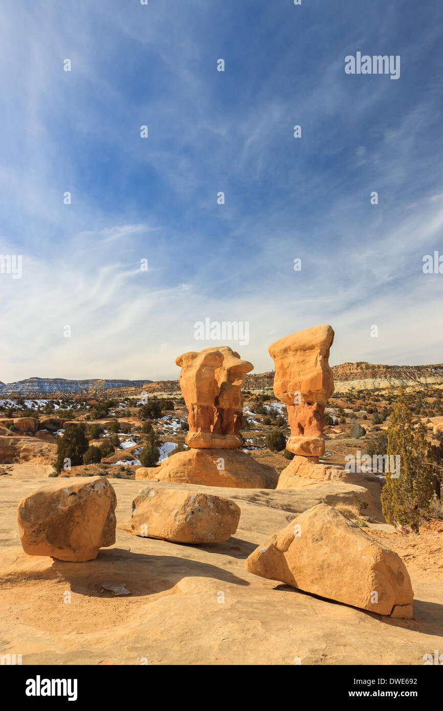 Des Teufels Garten des Grand Staircase-Escalante National Monument (GSENM) im Bundesstaat Utah, Vereinigte Staaten Stockfoto