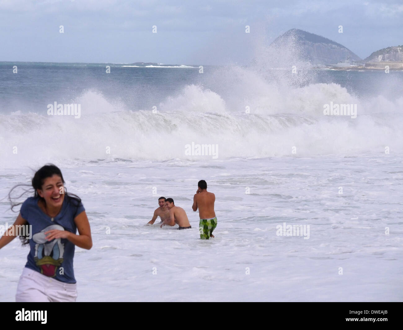 Brasilien-Copacabana-Strand. Stockfoto
