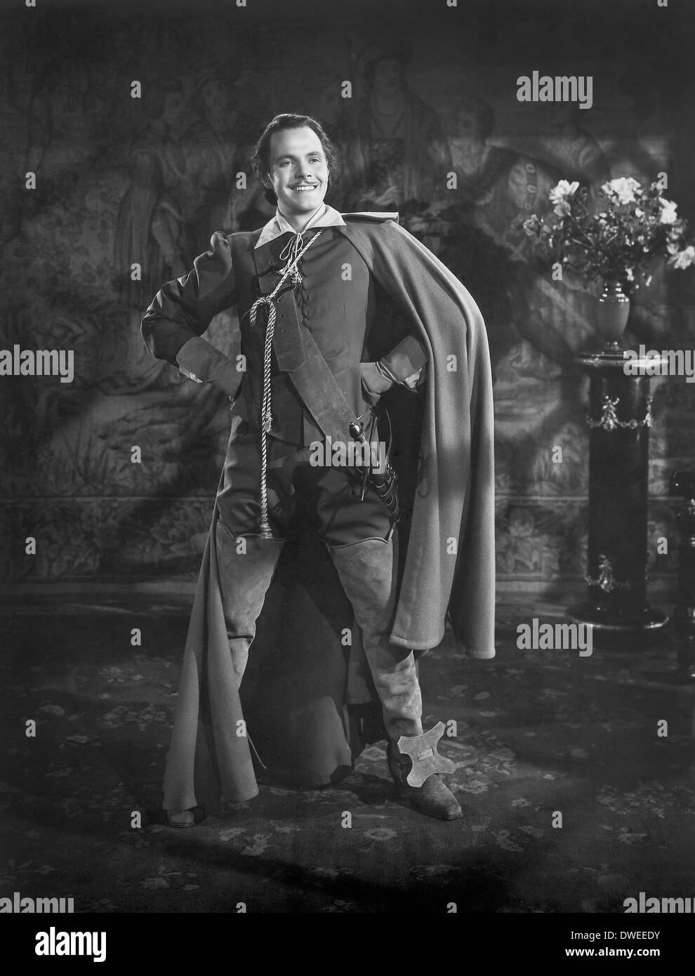 Louis Hayward, am Set des Films, "The Man in the Iron Mask" unter der Regie von James Whale, 1939 Stockfoto