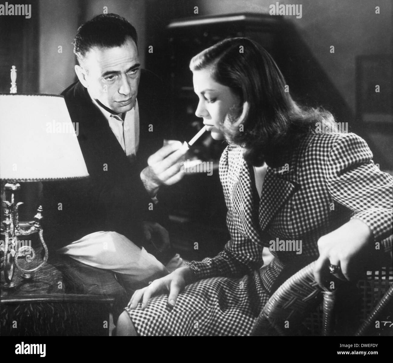 Lauren Bacall und Humphrey Bogart am Set des Films "To Have and Have Not", 1944 Stockfoto