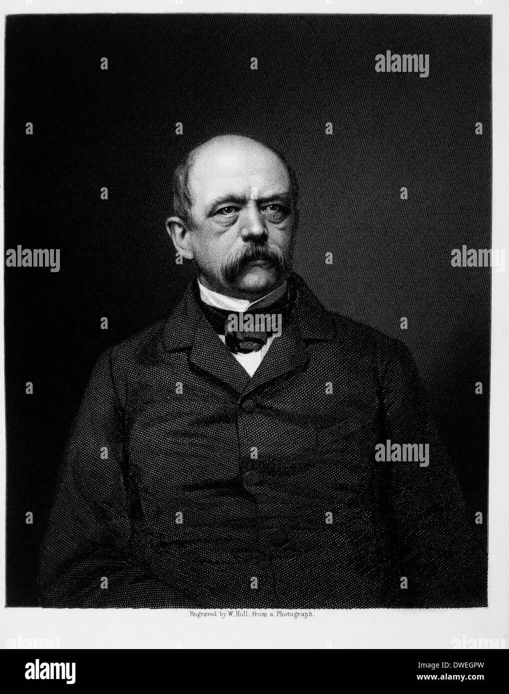 Otto von Bismarck (1815-1898), Staatsmann und Bundeskanzler der Bundesrepublik Deutschland, Gravur, 1871 Stockfoto