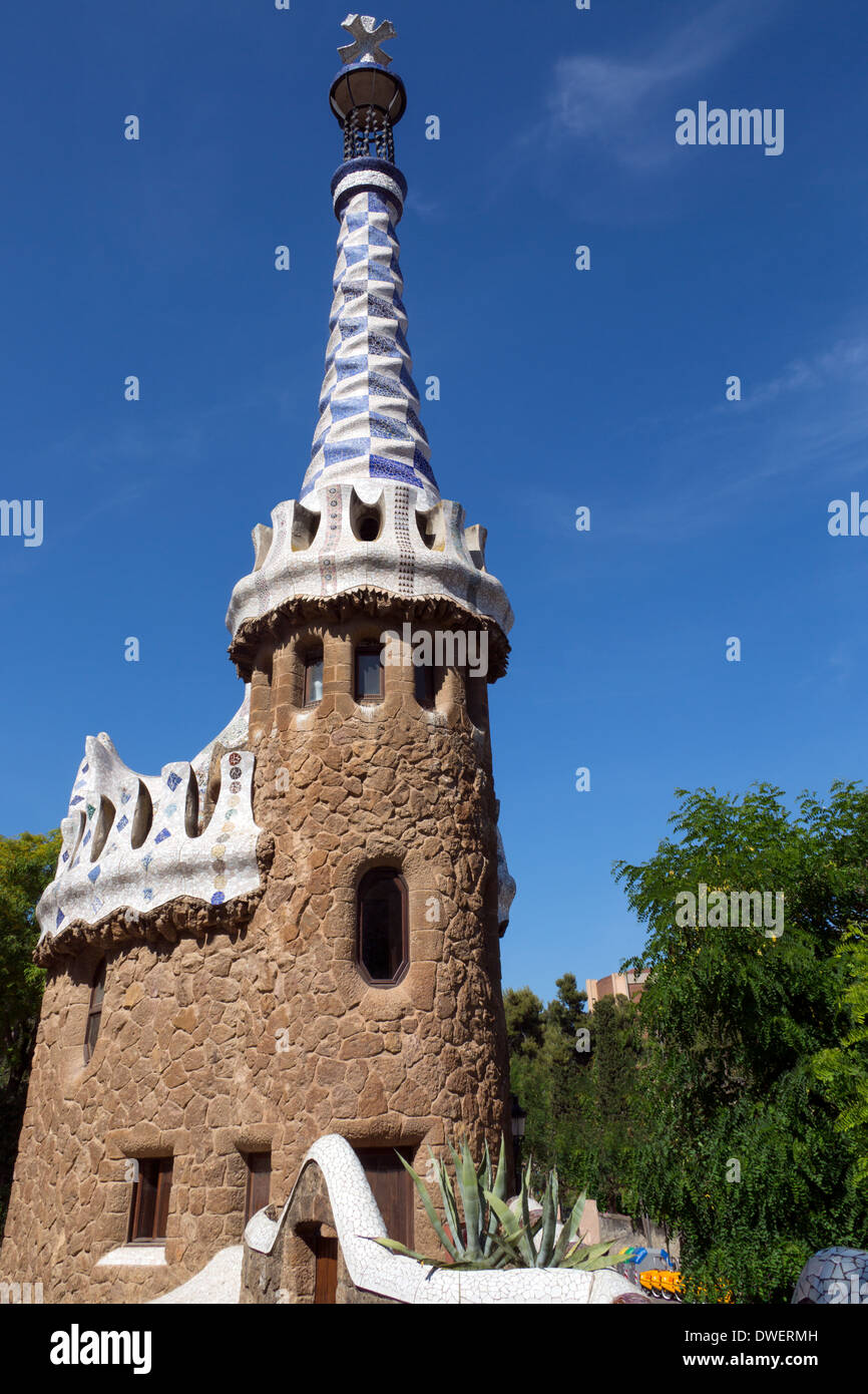 Parc Güell in Barcelona in der Region Katalonien in Spanien Stockfoto