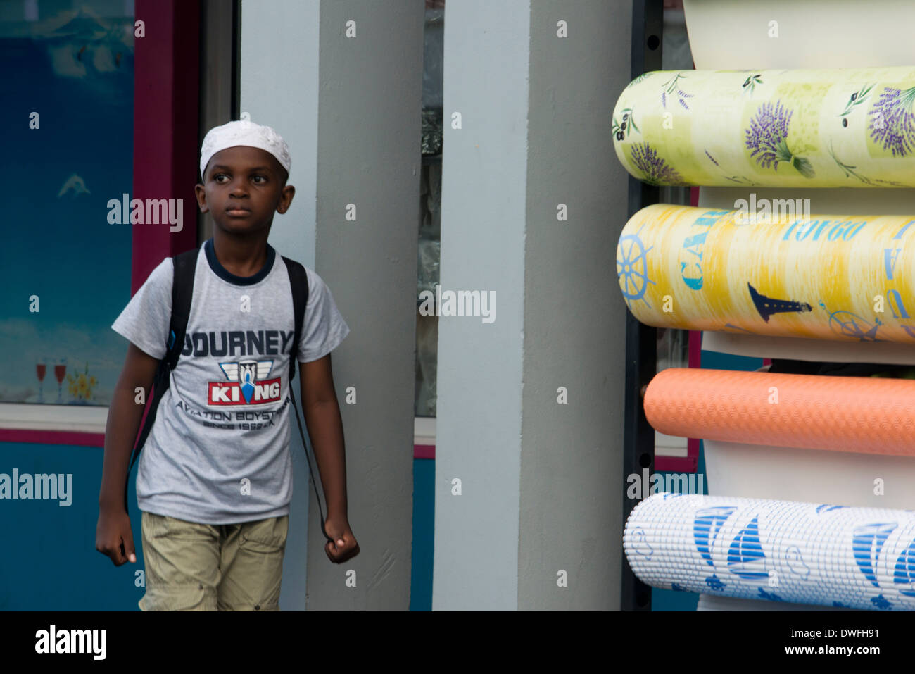 Muslime in Saint-Denis. Die Hauptstadt der Insel Reunion kosmopolitischen Saint-Denis. Die Geschichte des Saint-Denis aus dem Stockfoto