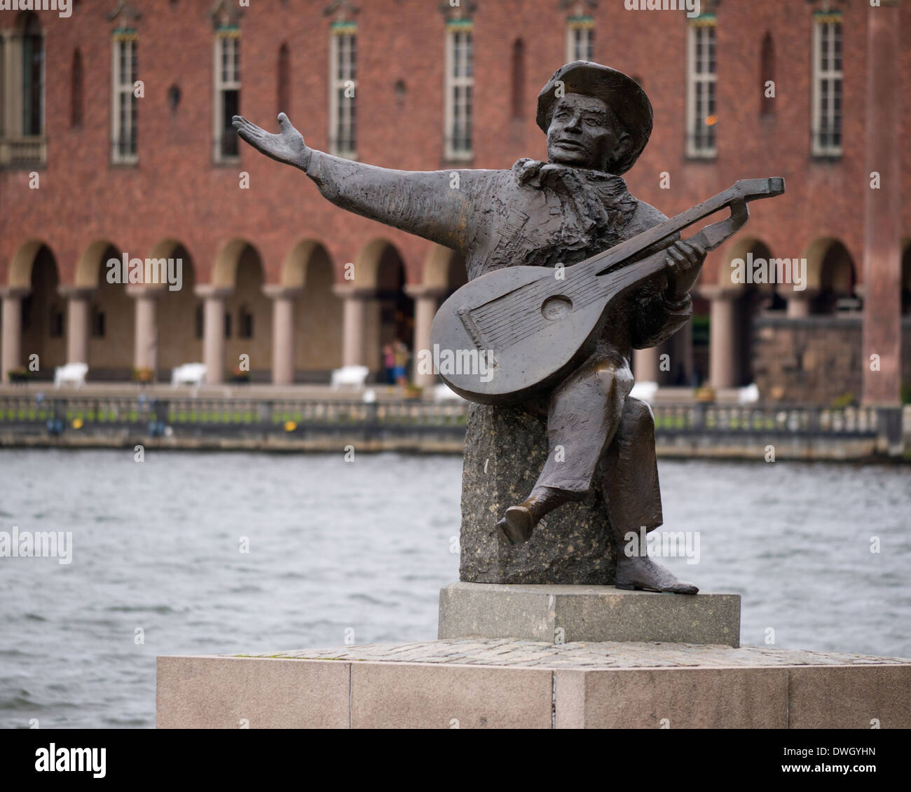Statue von Evert Taube (18901976), der schwedische Autor, Interpret