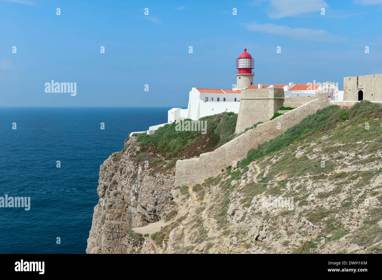 Leuchtturm, Cabo Sao Vicente Stockfoto