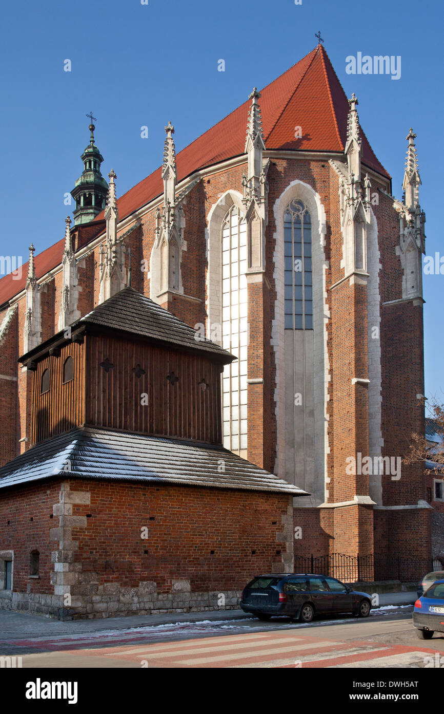 St. Katharinen-Kirche im Stadtteil Kazimierz in Krakau in Polen. Stockfoto