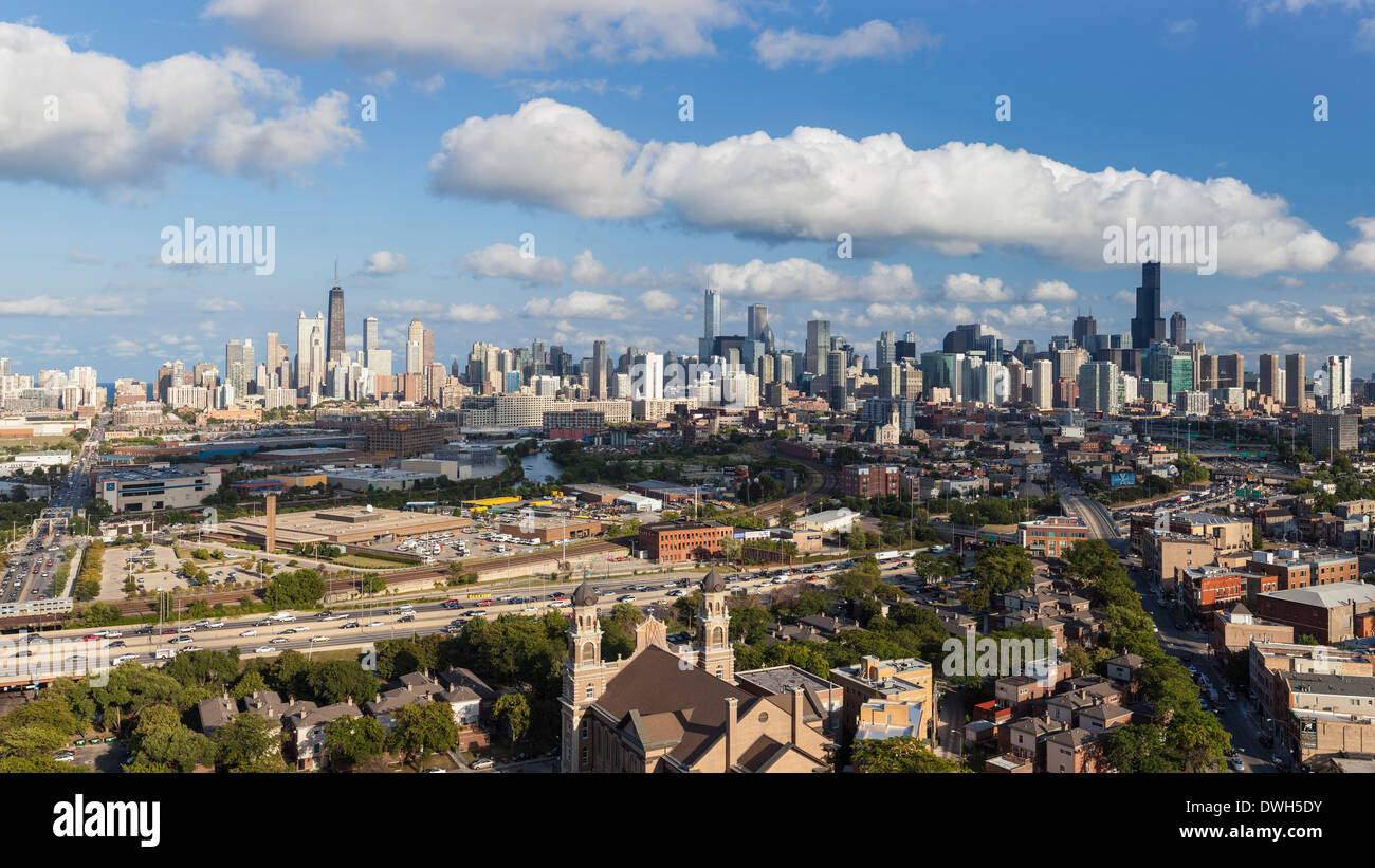 Skyline von Chicago, Illinois, Vereinigte Staaten von Amerika, Stockfoto