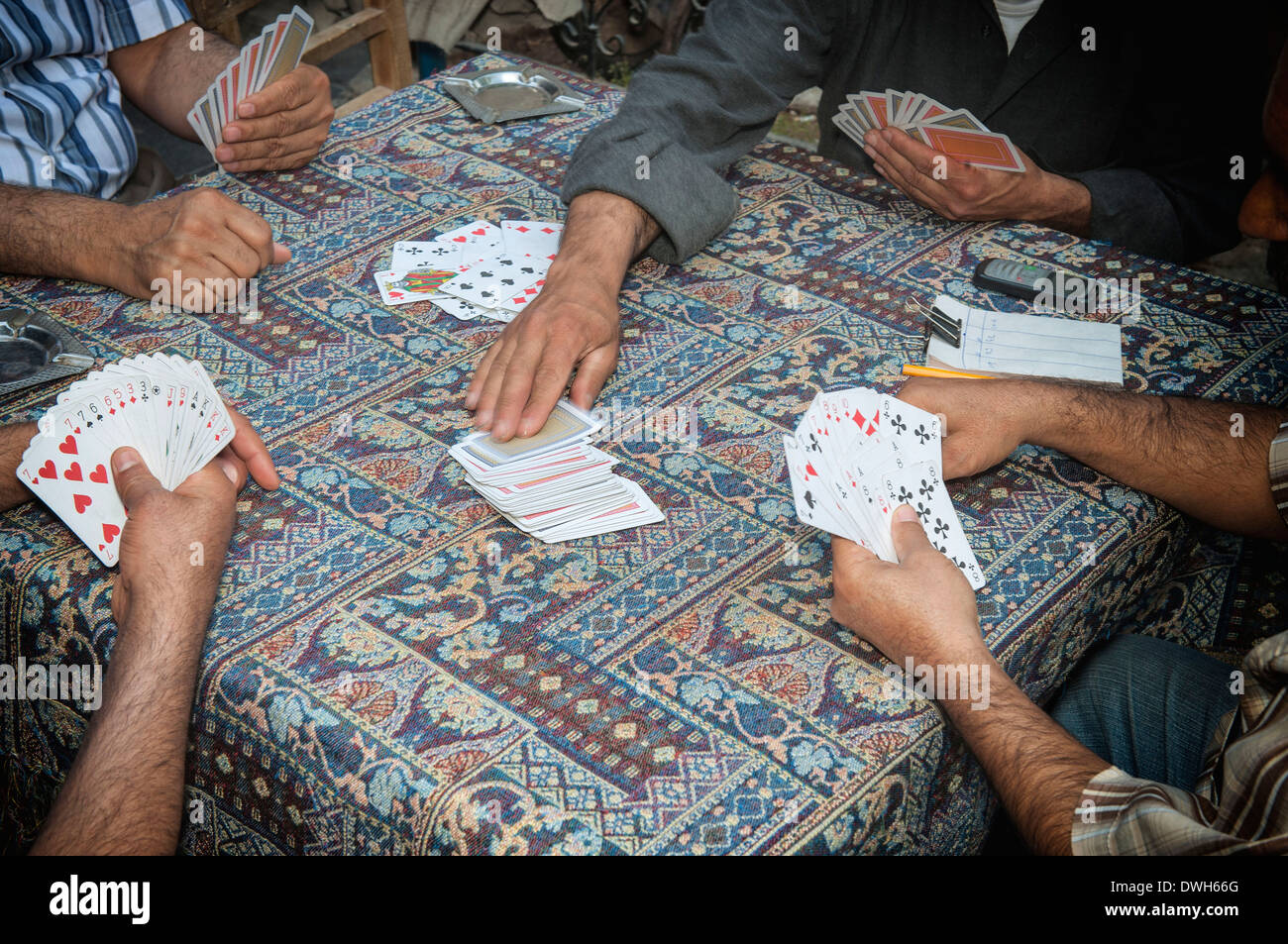 Mann-Spielkarten, Urfa Stockfoto
